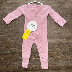 Little Sleepies - Heather Mauve Ribbed - NB / NWT